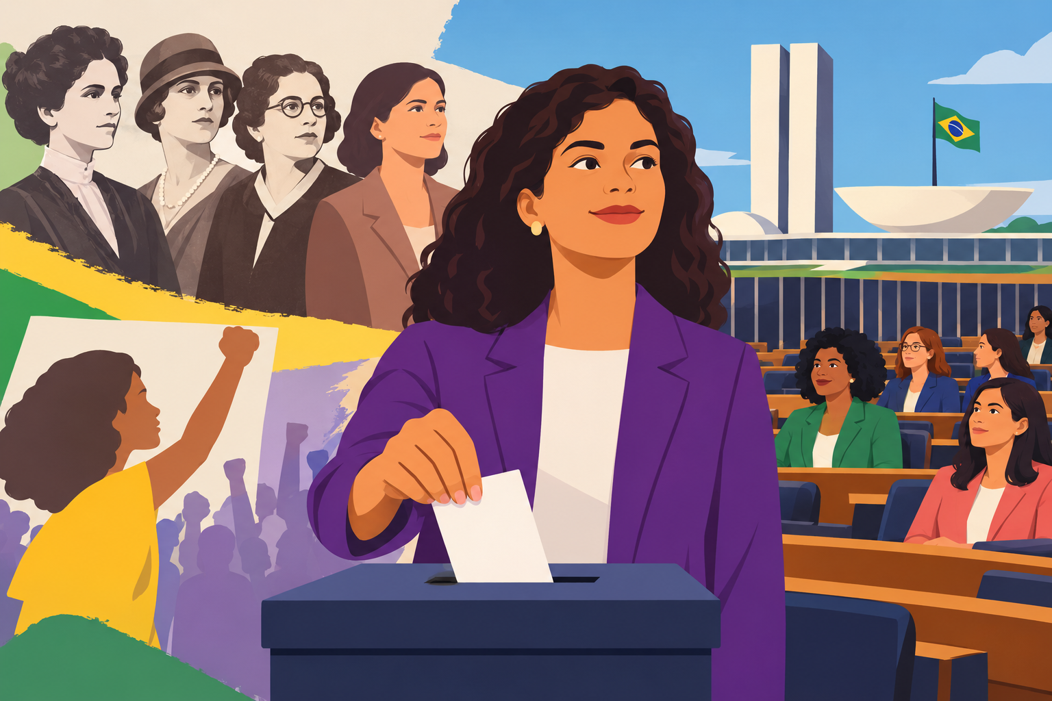 Voto feminino: mulheres ampliam presença na política brasileira nas Eleições de 2026